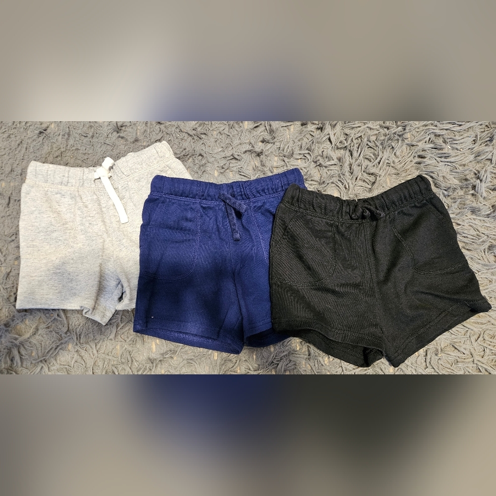 Bundle of Three Casual Shorts - Gray, Blue, Black